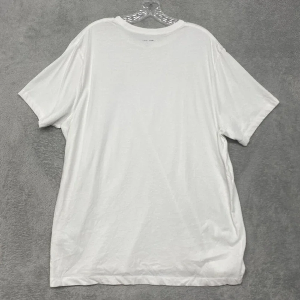 J.Crew‎ Mens XXL White Graphic T Shirt Give It Your Best Shot Short Sleeve CJ898